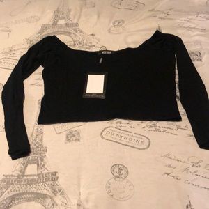 3/4 sleeve crop top